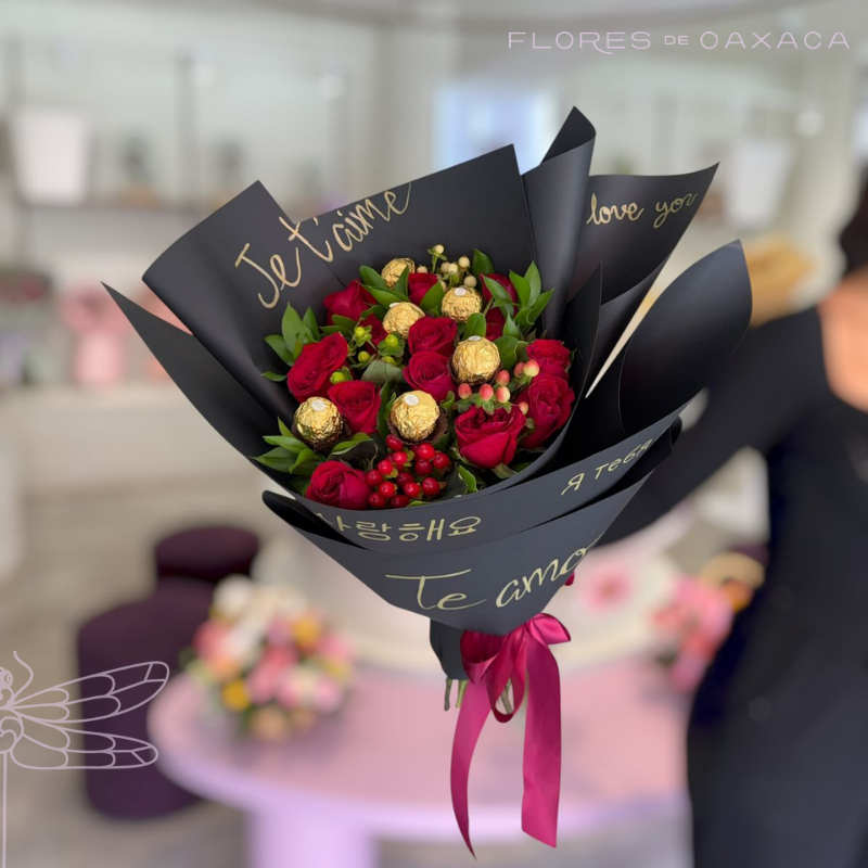 flores chocolates