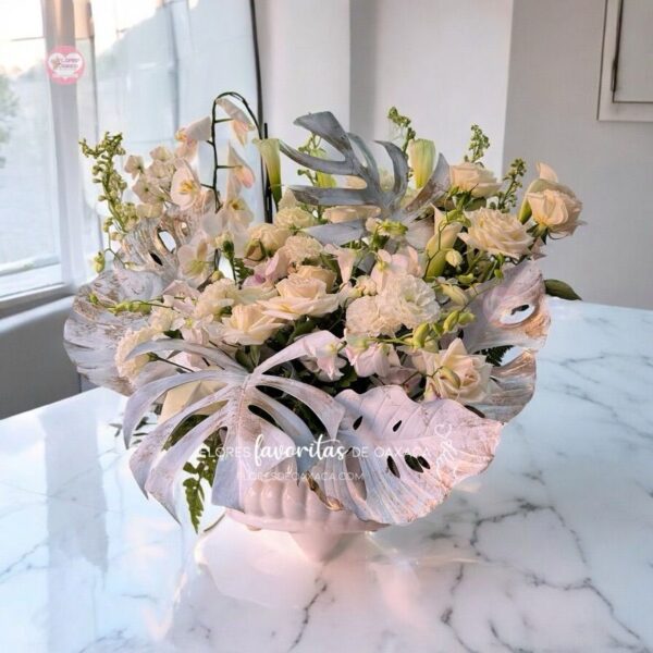 arreglo flores blancas
